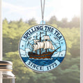 Spilling The Tea Since 1773 Patriotic American Suncatcher 4th Of July Window Hanging - Merchluma