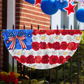 America 250Th Anniversary Floral Fan Flag Happy 4th Of July Flag Patriotic Home Decor - Merchluma