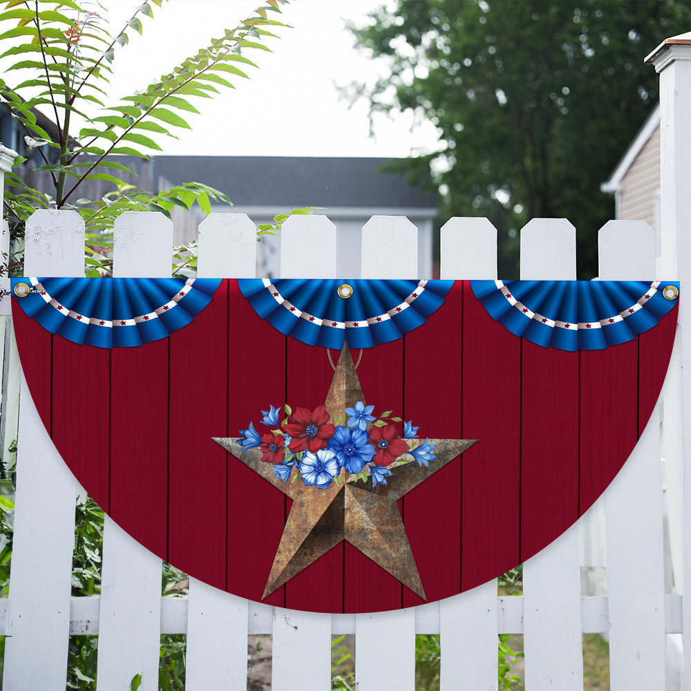 Happy 4th Of July God Bless America Fan Flag Patriotic Porch Decor - Merchluma