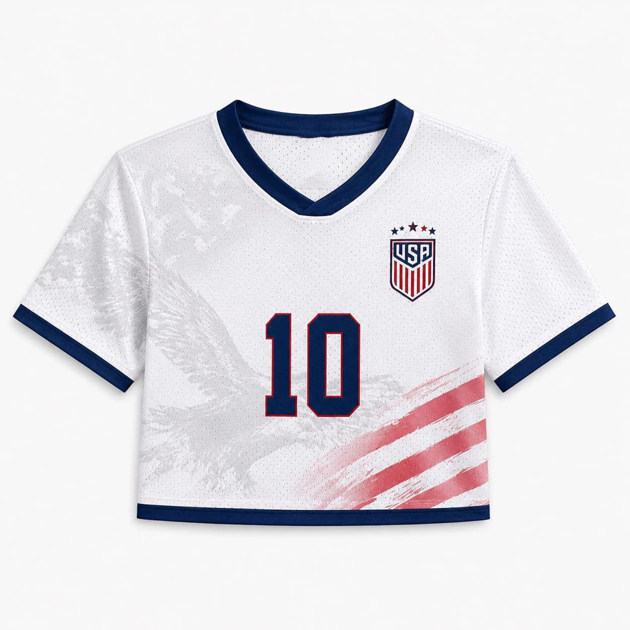 USA FIFA World Cup 2026 V-Neck Crop Top United States Team Merch Birthday Gift - Merchluma