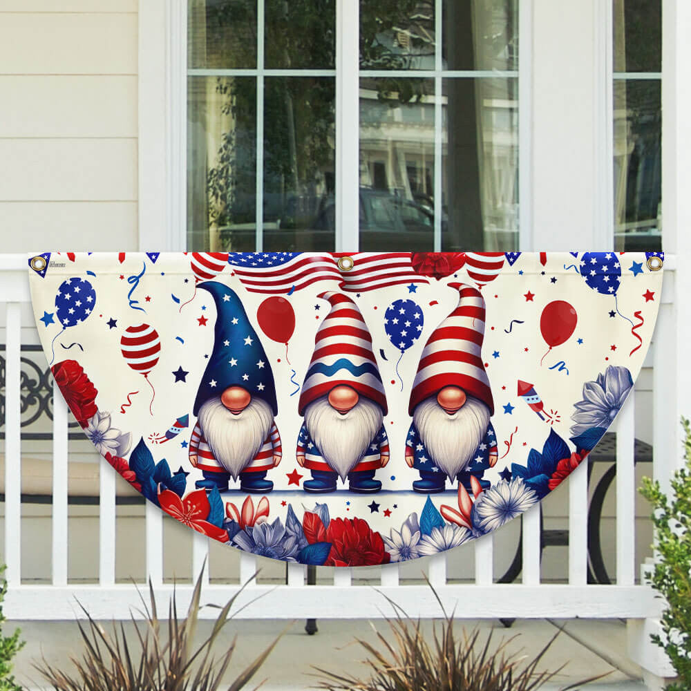 USA 250Th Anniversary Gnome Fan Flag 4th Of July Flag Patriotic Garden Decor - Merchluma