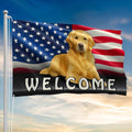 Golden Retriever Patriotic Dog American Grommet Flag Patriotic Porch Decoration - Merchluma