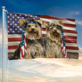 USA 250 Years Of Freedom Flag Yorkshire Terrier Dog Flag Gifts For Patriotic Decor - Merchluma