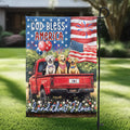God Bless America Dog Flag Happy 4th Of July Home Decor Gift For Veterans Day - Merchluma