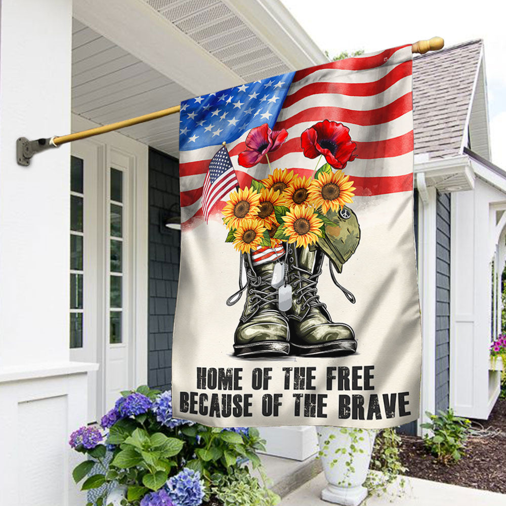 Home Of The Free American Flag 4Th Of July Outdoor Decorations - Merchluma