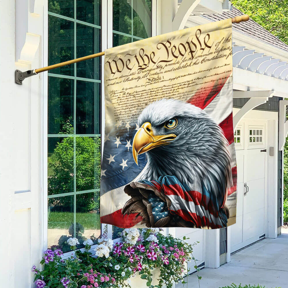 USA 250 Years Of Freedom Eagle Flag We The People Outdoor Decorations - Merchluma