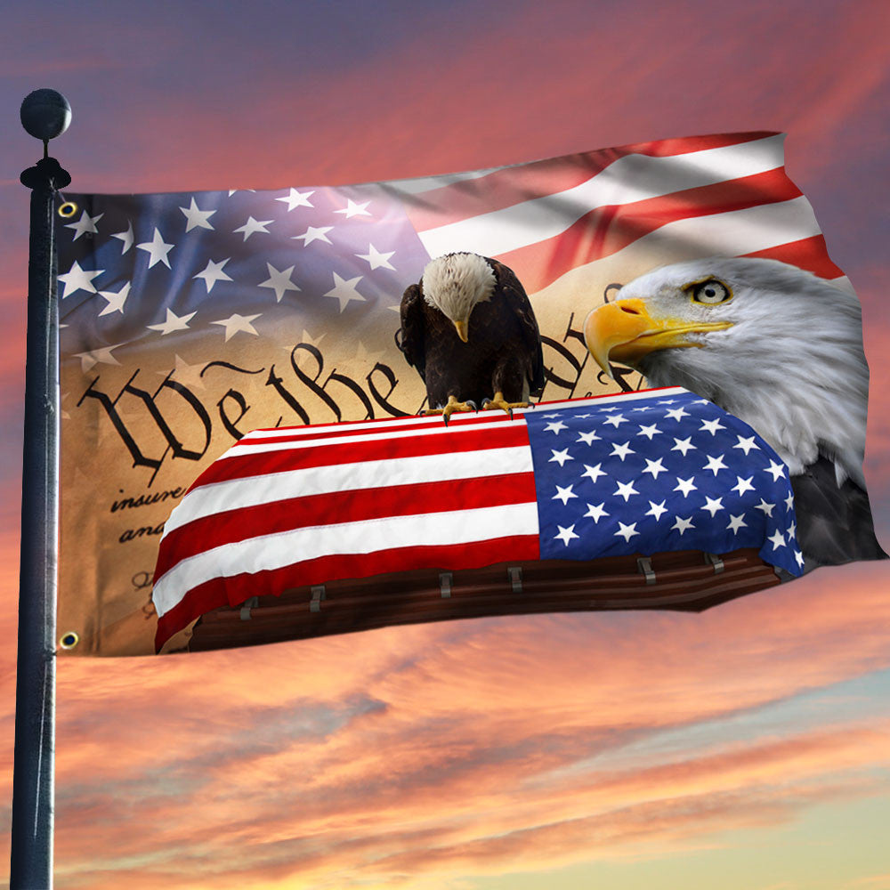 USA 250 Years Of Freedom Eagle Flag American Memorial Outdoor Decorations - Merchluma