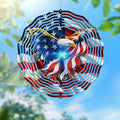 Patriotic Eagle With Christian Cross American Wind Spinner 4Th Of July Home Decor - Merchluma