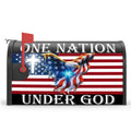 One Nation Under God Eagle Mailbox Cover 4Th Of July Home Decor Patriotic Gifts - Merchluma