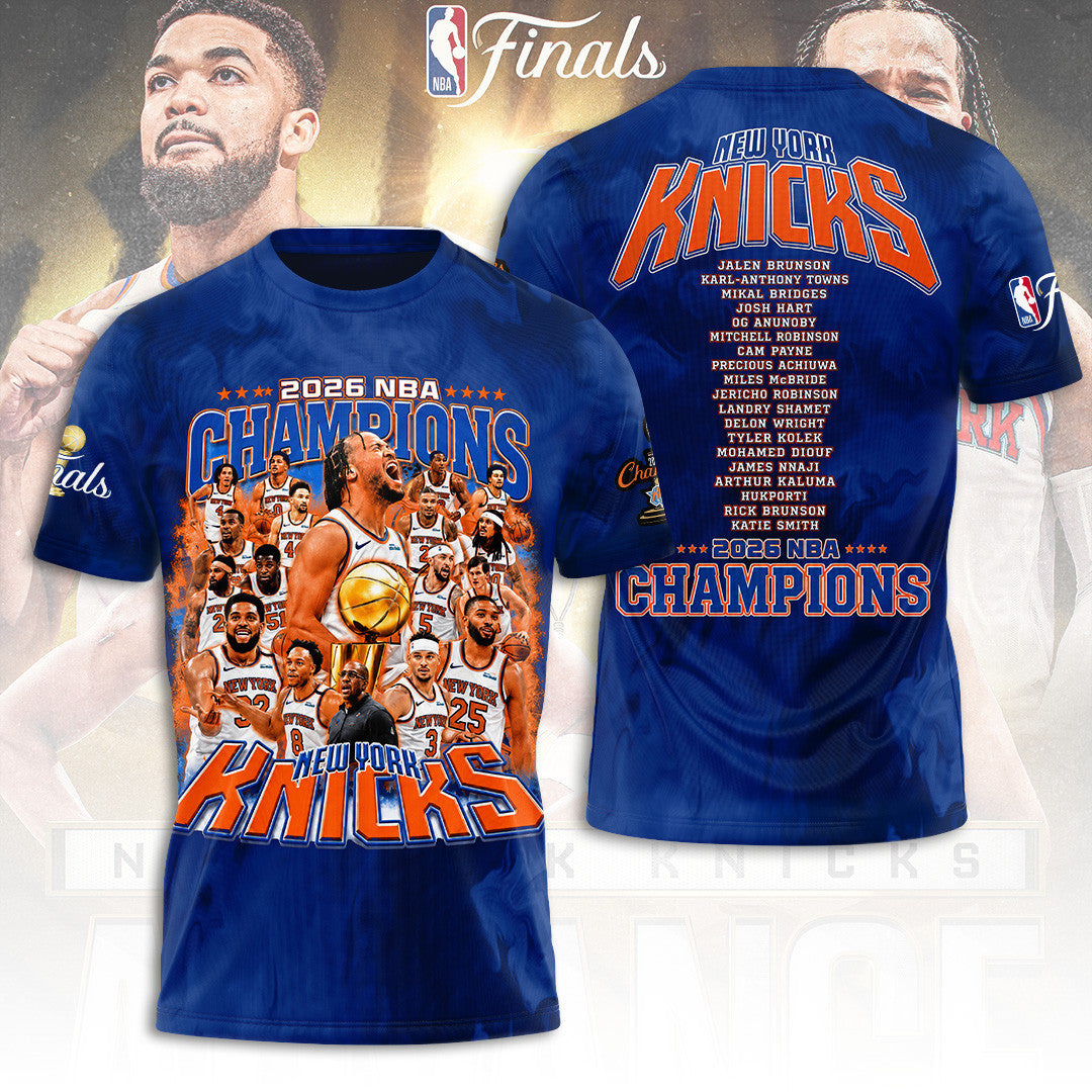 New York Knicks Champions 2026 T-Shirt Knicks Finals Championship Shirt Fan Merch Gifts Ideas - Merchluma