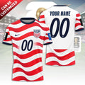 Personalized USA National Football T-Shirt USMNT Merch USA Soccer FIFA World Cup Shirt Fan Gift - Merchluma