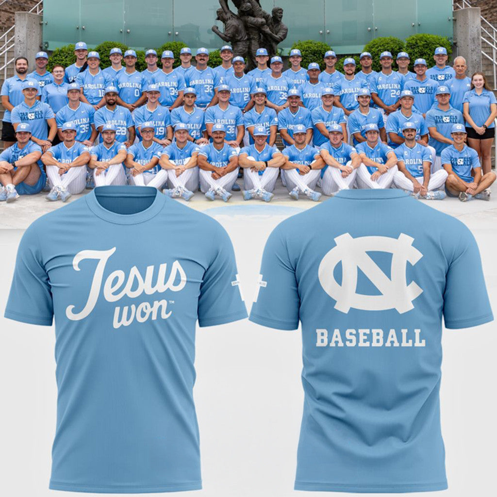 North Carolina Tar Heels Jesus Won 2026 T-Shirt Christian Shirt Tar Heels Baseball Merch - Merchluma