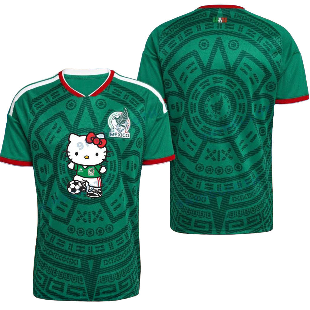 Hello Kitty X Mexico World Cup 2026 Soccer Jersey Mexico National Team Merch Cute Game Day Gift - Merchluma