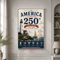 America Celebrating 250th Anniversary Poster 1776 2026 Merch Home Decor - Merchluma