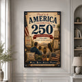 250 Years Strong America Patriotic Poster 4Th Of July Wall Decor Patriotic Gifts - Merchluma