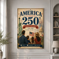 USA 250 Years Strong Poster 250 Years Of Defending Liberty Wall Decor Patriotic Gifts For Her - Merchluma