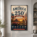 USA America 250th Poster America Celebrating 1776 2026 Home Decor Patriotic Gifts - Merchluma