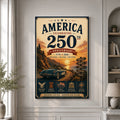 USA America 250th Poster American 250 Years Birthday Home Decor Unique Patriotic Gift - Merchluma