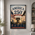 USA America 250th Poster Celebrate America's 250th Anniversary Home Decor Patriotic Gifts - Merchluma