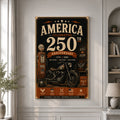 USA America 250th Poster Honoring Our Past Inspiring Our Future Wall Art Patriotic Gifts - Merchluma