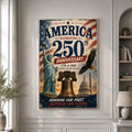 USA America 250th Poster In God We Trust Wall Decor Patriotic Gift For Women - Merchluma
