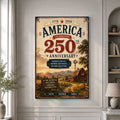 USA America 250th Poster One Nation One People Endless Possibilities Wall Decor Patriotic Gift - Merchluma