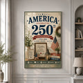 USA America 250th Poster USA 250 Years Of Defending Liberty Wall Decor Best Patriotic Gift - Merchluma