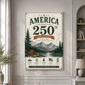 USA America 250th Poster USA 250 Years Of Freedom Home Decor Gift For 4Th Of July - Merchluma