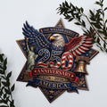 Custom Patriotic Eagle 250th Anniversary America Wood Sign American Patriot Merch Dad Gifts - Merchluma