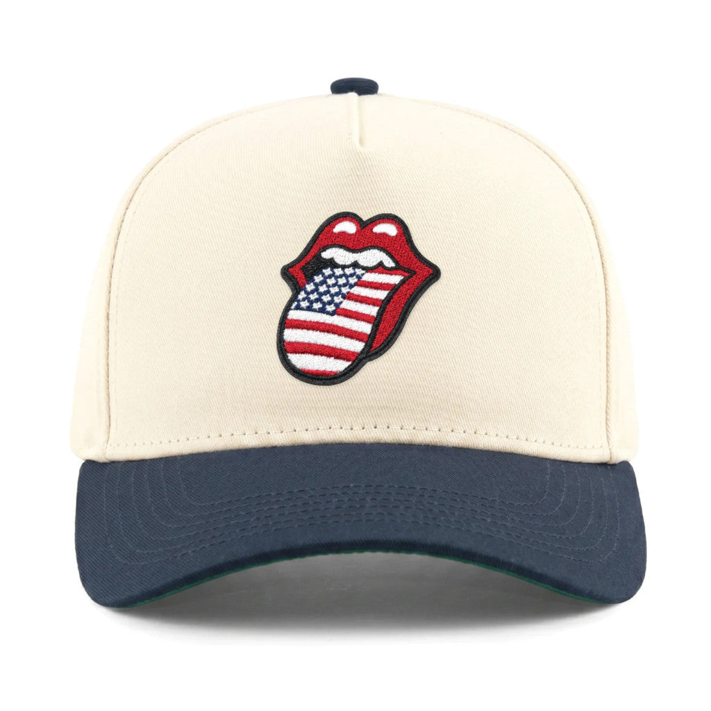 FIFA World Cup 2026 Merch WC X Rolling Stones USA Lick Two Tone Hat Embroidered Gift For Fans - Merchluma