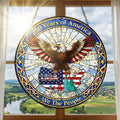 250 Years Of America Suncatcher Patriotic Eagle Maps USA Home Deocor - Merchluma