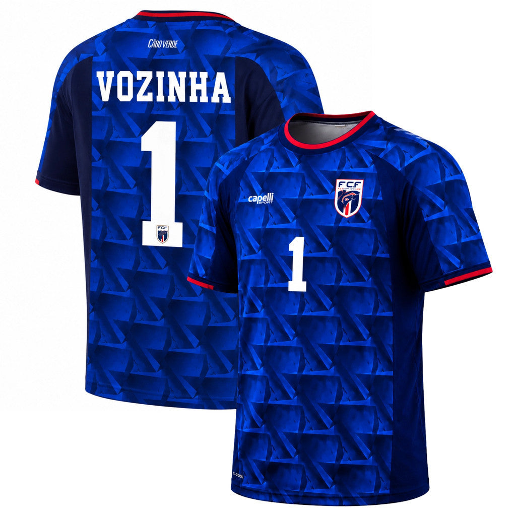 Cabo Verde Merch World Cup 2026 Vozinha #1 Cape Verde Home Jersey Elite WC Vozinha Merch - Merchluma