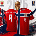 Norway National Football Team FIFA World Cup 2026 Erling Haaland #9 Jersey Norway Fan Gear - Merchluma