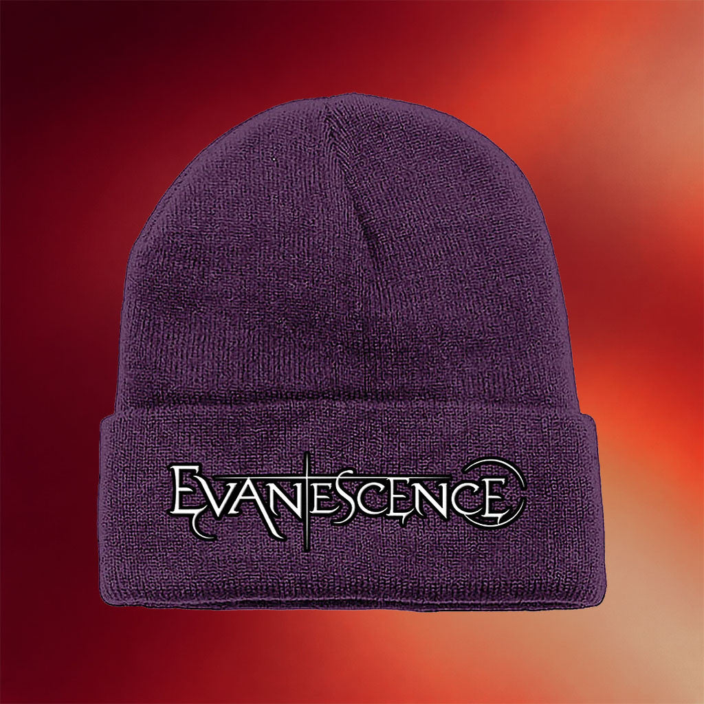 Evanescence Merch 2026 Evanescence Logo Beanie Best Gifts For Rock Music Lovers - Merchluma
