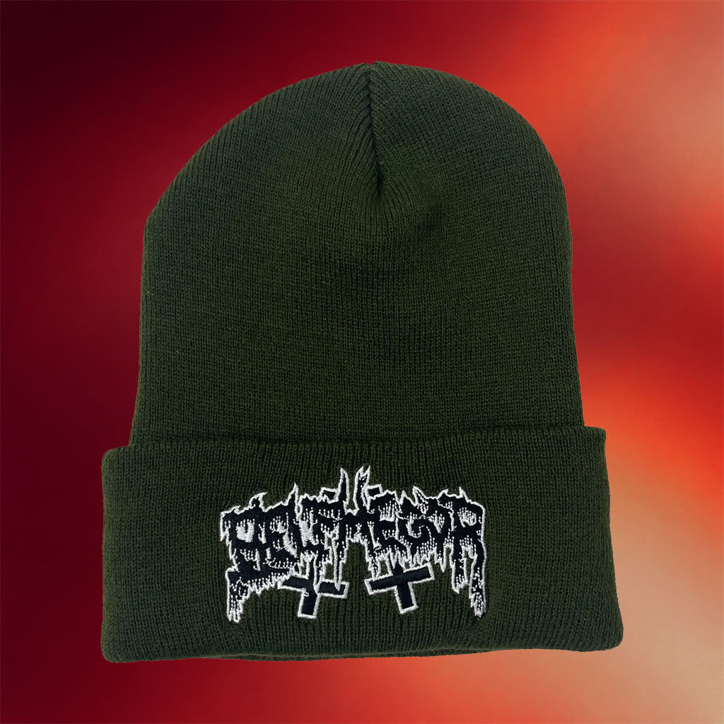 Night Shift Merch 2026 Belphegor Logo Beanie Gifts For Death Metal Band Fans - Merchluma