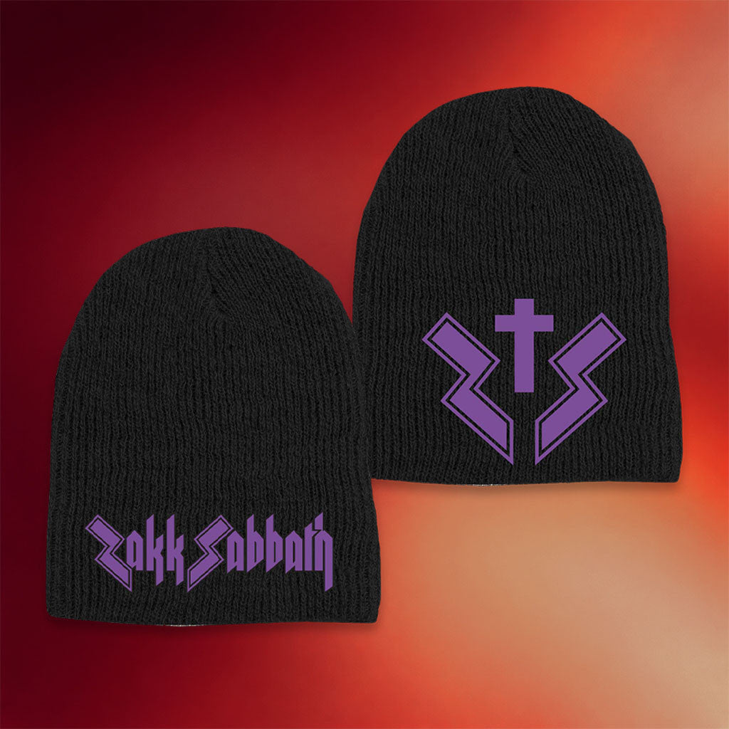 Black Label Society Merch ZS Purple Black Beanie Zakk Sabbath Beanie Gifts For Fans - Merchluma