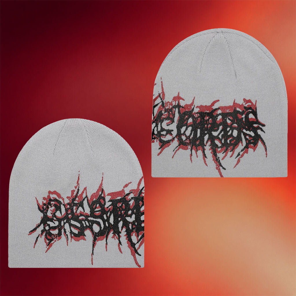G59 Merch 2026 Virus Skully Beanie Red Grey Five Nine Merch Best Gifts For Dudes - Merchluma
