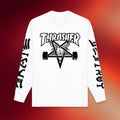Stardust Skate Merch 2026 Thrasher Goat Destroy Long Sleeve T-Shirt White Gift For Him - Merchluma