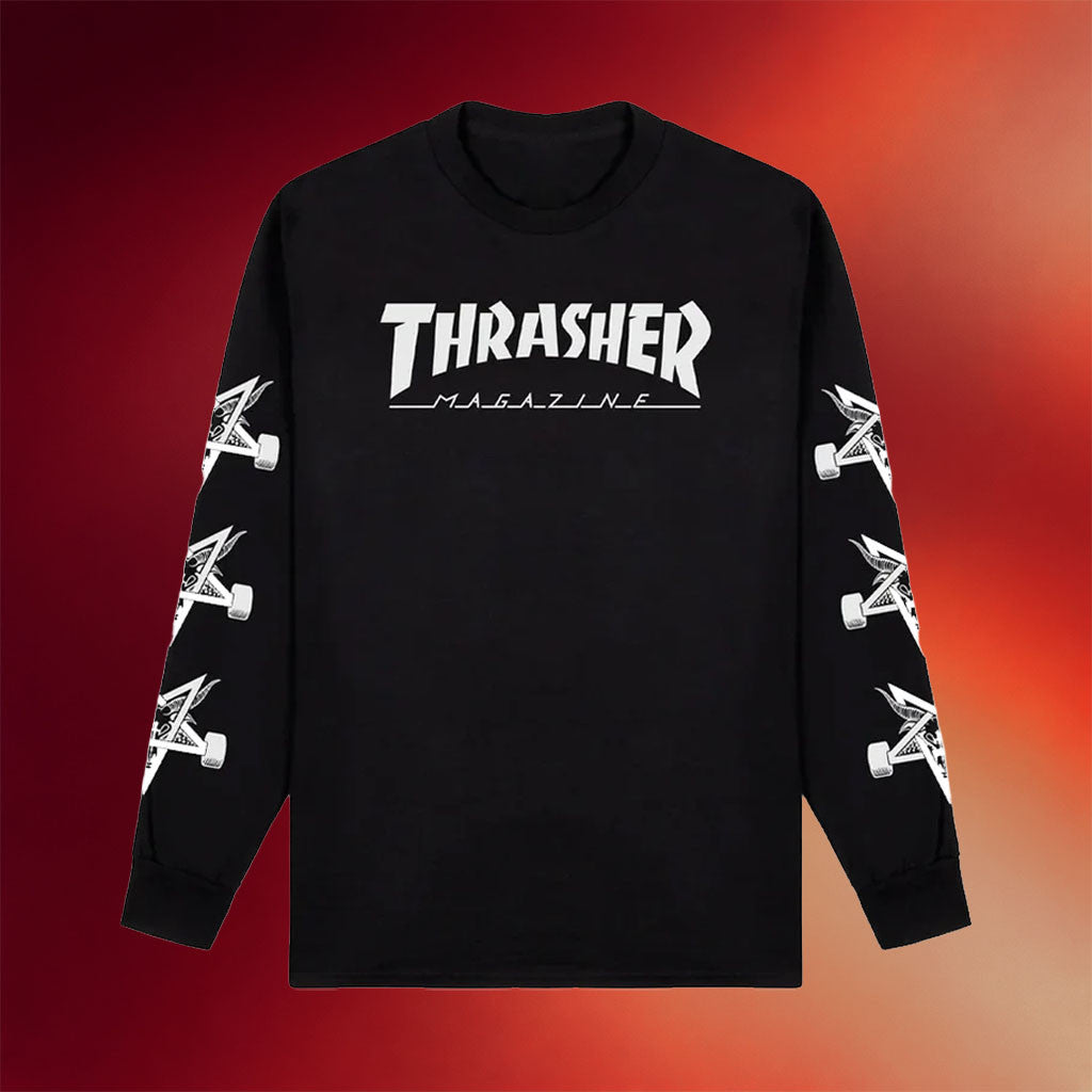 Stardust Skate Merch 2026 Thrasher Mag Goat Long Sleeve T-Shirt Black Present For Brothers - Merchluma