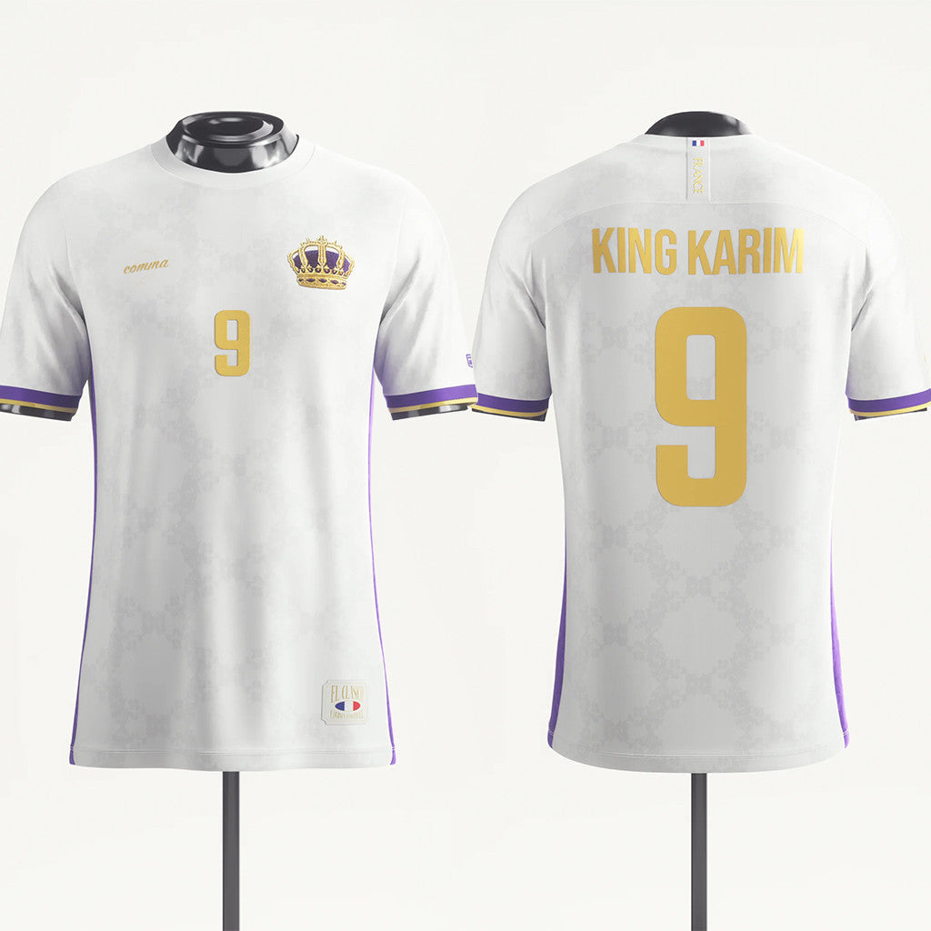 Comma Football Merch 2026 King Karim Jersey Madrid Edition Jersey Gift For Football Fans - Merchluma