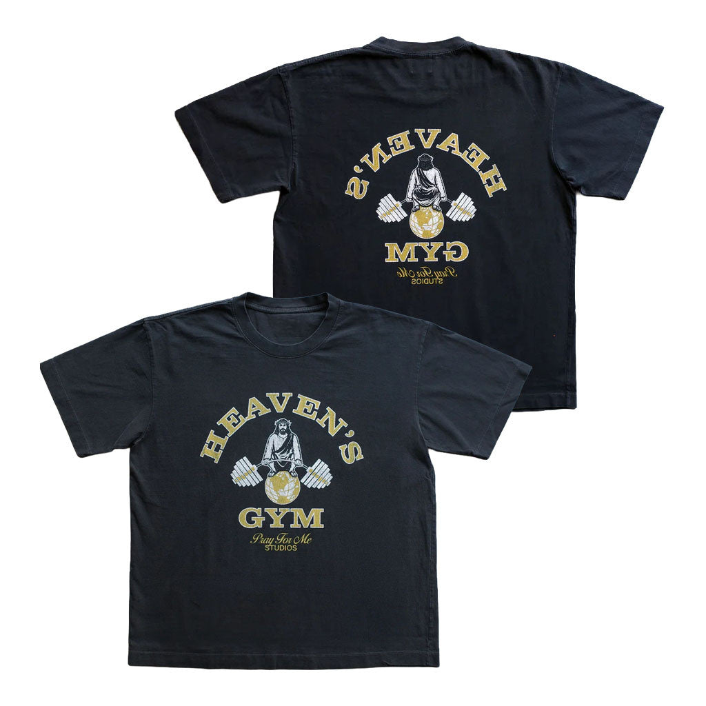 Pray For Me Studios Merch 2026 Heaven's Gym T-Shirt Funny Christian Shirt Gift For Dad - Merchluma