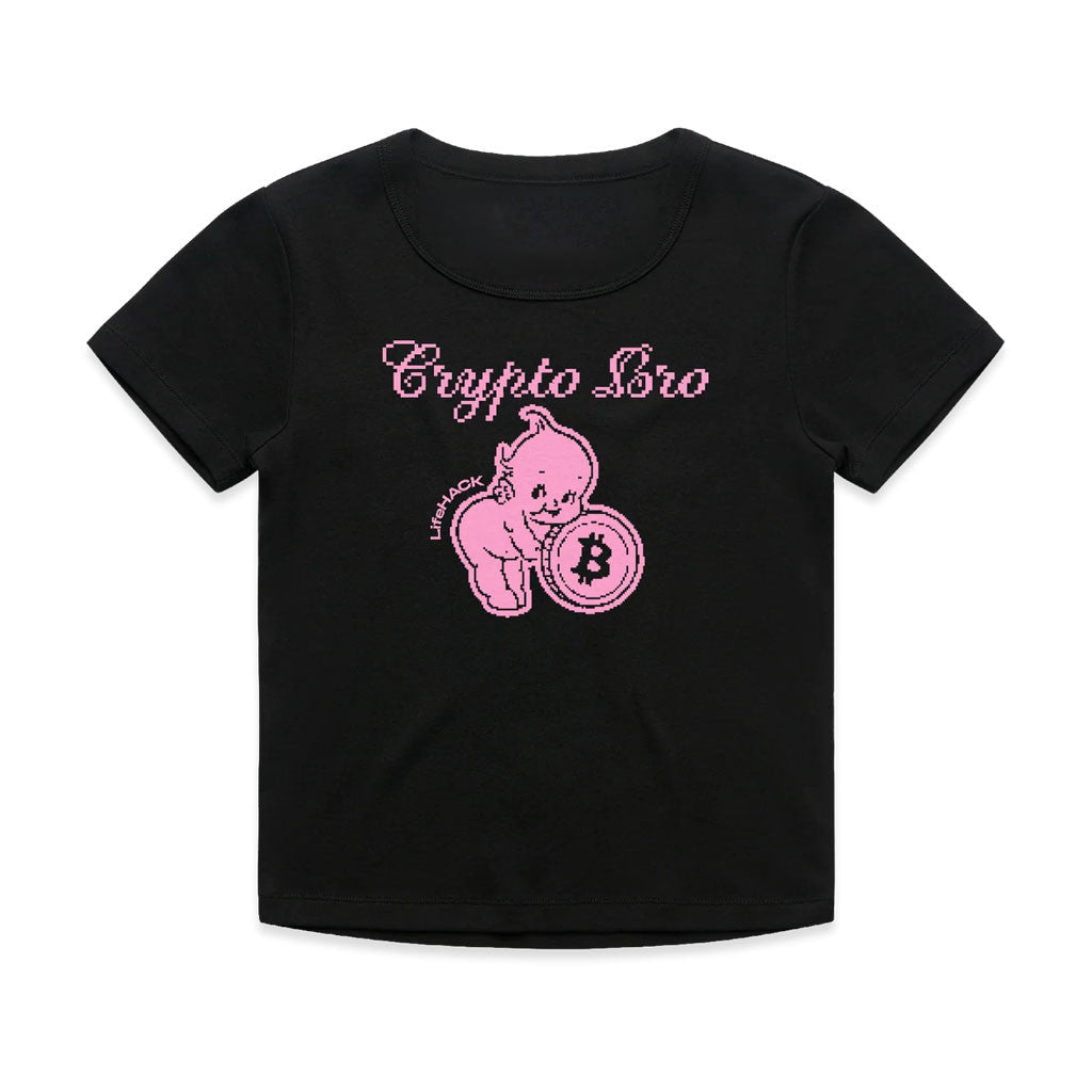Super Yaki Merch 2026 Super Yaki X Forbidden Fruits Present Crypto Bro Baby Tee Gift For Sister - Merchluma