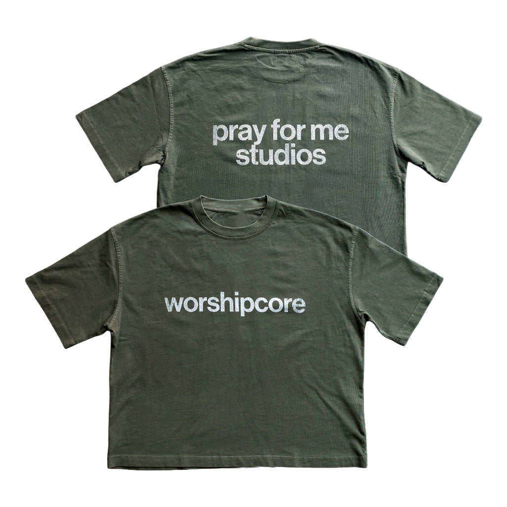 Pray For Me Studios Merch 2026 Worshipcore Cropped T-Shirt Gift Ideas For Her - Merchluma