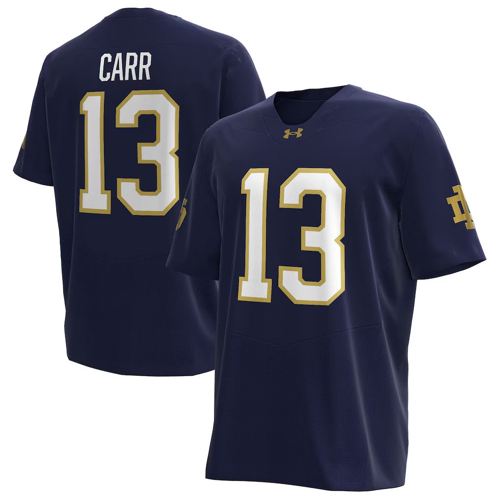 #13 CJ Carr Jersey Shirt Notre Dame Merch 2026 Home Jersey Gifts For Football Lovers - Merchluma