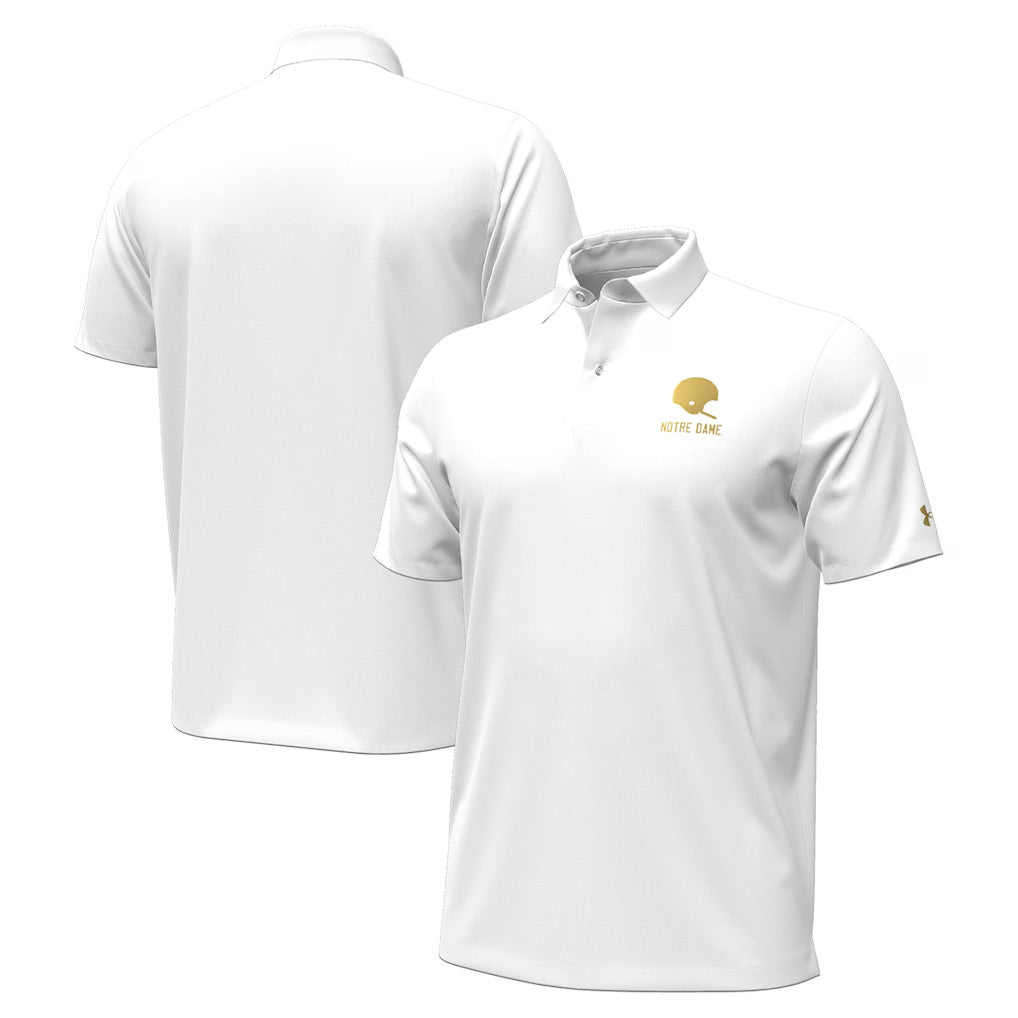 Notre Dame Merch Notre Dame Fighting Irish 2026 Shamrock Series Playoff Polo Shirt White - Merchluma