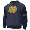 Notre Dame Merch Notre Dame Fighting Irish 2026 Shamrock Series Jersey Icon Taped Hoodie Navy - Merchluma