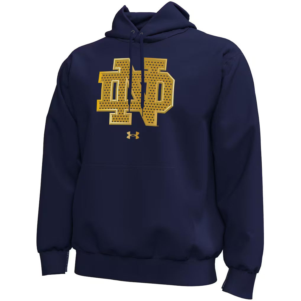 Notre Dame Merch Notre Dame Fighting Irish Under Armour 2026 Shamrock Series Icon Hoodie Navy - Merchluma