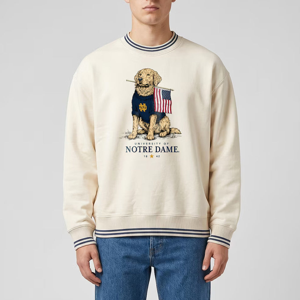 Notre Dame Merch 2026 Notre Dame Fighting Irish Americana Good Boy Sweatshirt Gift For Brother - Merchluma