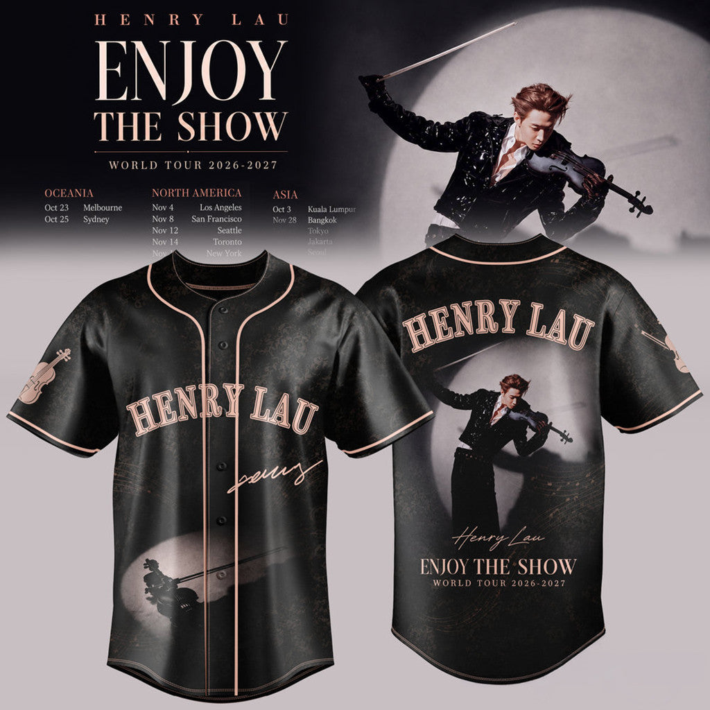 Henry Lau Enjoy The Show World Tour 2026 2027 Jersey Henry Lau Merch Gift For Music Fans - Merchluma