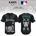 KAWS X Seattle Mariners Blackout Baseball Jersey 2026 Seattle Mariners Merch Baseball Fan Gifts - Merchluma